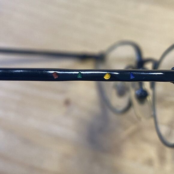 BADA Los Angeles Black Oval Eyeglass Frame Vtg Glasses 48-21 140 BL 1652 - Picture 6 of 11